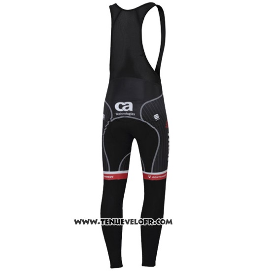 2017 Maillot Ciclismo Trek Segafredo Noir et Rouge Manches Longues et Cuissard